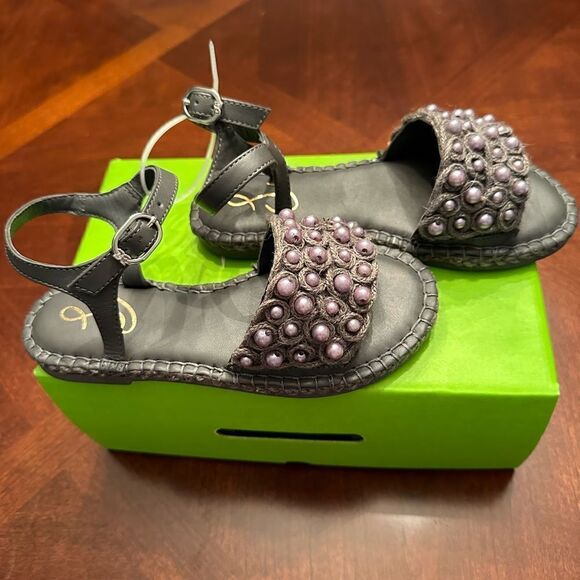 Sam Edelman holly mini beaded leather upper and lining sandal size 1M, NWT - Picture 8 of 13